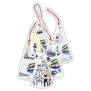 STOŽASTA ZVONA 8 CM - MIX 5 MOTIVA SA SLIKOM GRADA