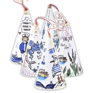 STOŽASTA ZVONA 14 CM - MIX 5 MOTIVA SA SLIKOM GRADA