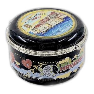 SREDNJA OKRUGLA KUTIJICA CRNA - SLIKA GRAD