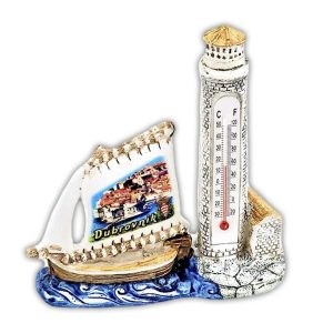 BRODIĆ I SVJETIONIK S TERMOMETROM - SLIKA GRAD