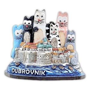 STOJEĆI RELJEF 3D - MAČKE OBITELJ - DUBROVNIK