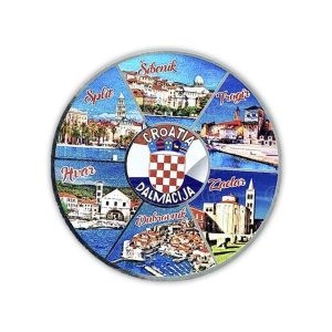 MAGNET KRUG 8,5CM METALIK - DALMACIJA