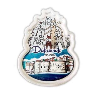 GELIRANI KERAMIČKI MAGNET - MAČKE OBITELJ