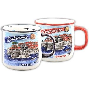 KERMIČKI LONČIĆ VELIKI - RELJEF DUBROVNIK - MIX BOJA