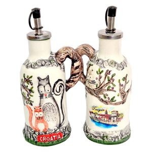 RELJEFNA BOCA ZA ULJE - MAČKE + SLIKA GRAD