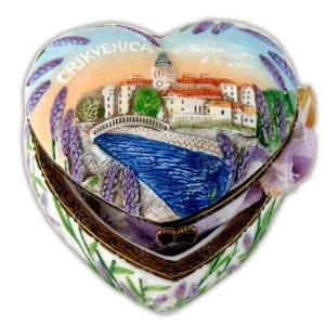 KUTIJA SRCE LAVANDA SA LAVANDOM - CRIKVENICA