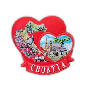 MAGNET SRCE - HR KARTA + GRAD