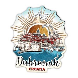 DRVENI METALIK MAGNET - A5 - DUBROVNIK