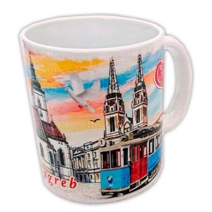 KERAMIČKA ŠALICA - veličina: 80x100 mm - ZAGREB