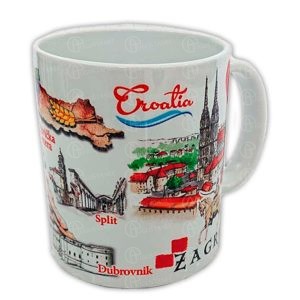 KERAMIČKA ŠALICA - veličina: 80x100 mm - ZAGREB