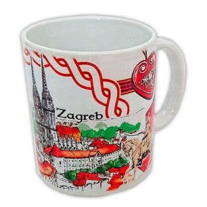 KERAMIČKA ŠALICA - veličina: 80x100 mm - ZAGREB