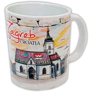 KERAMIČKA ŠALICA - veličina: 80x100 mm - ZAGREB