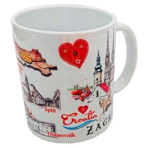 KERAMIČKA ŠALICA - veličina: 80x100 mm - ZAGREB