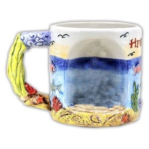 ŠALICA RELJEF PODMORJE + FIGURICA