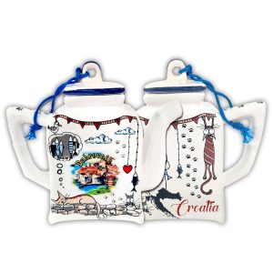 KERAMIČKI ČAJNIK MANJI HR MAČKE - SLIKA GRAD